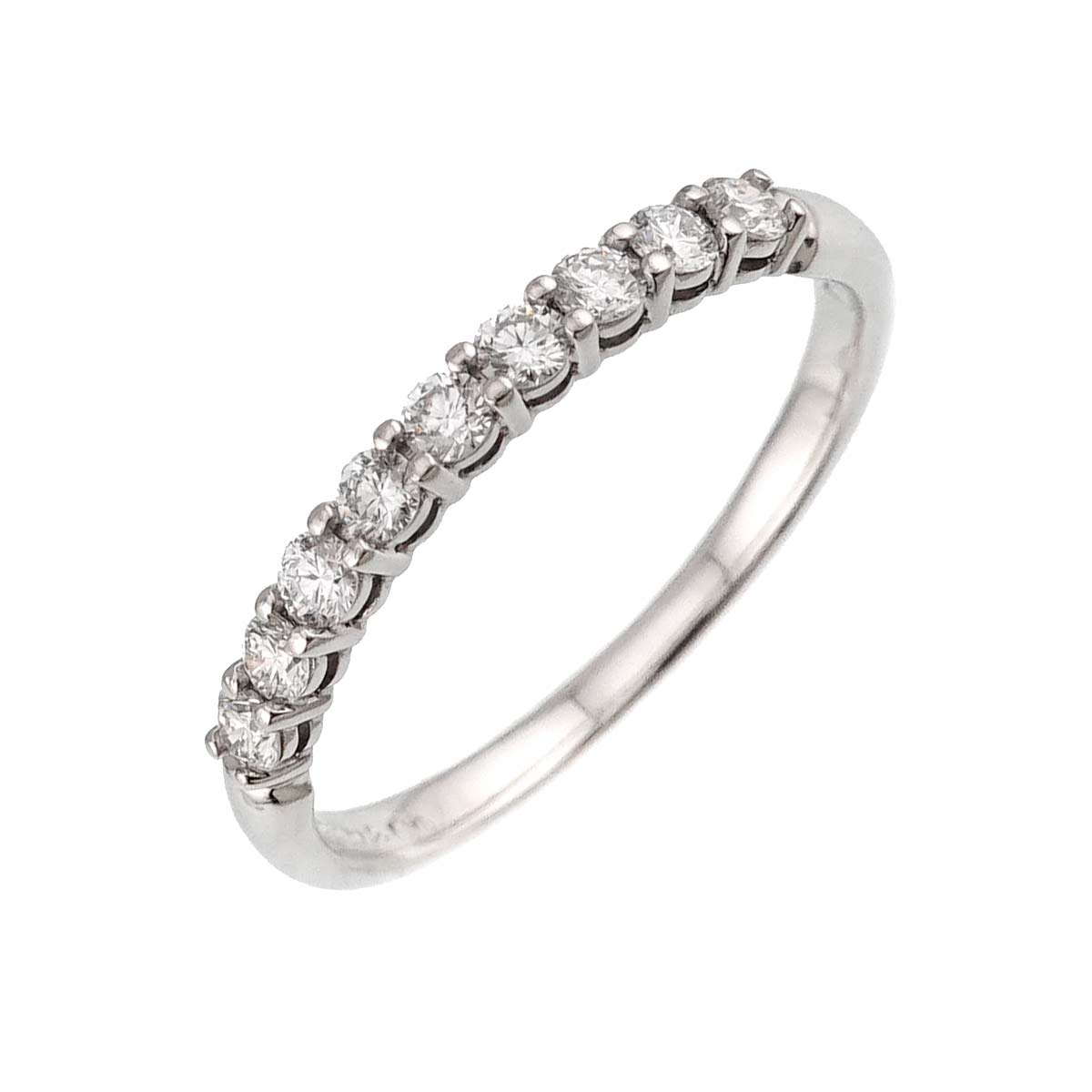 Forever Half Diamond Ring Platinum size6.5-6.75(US)