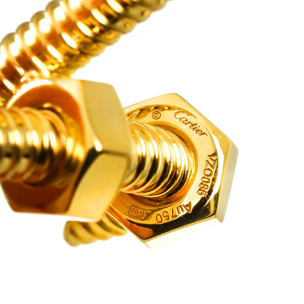 Ecrou de Single Earring Pierced 18K YG 750 Left ear