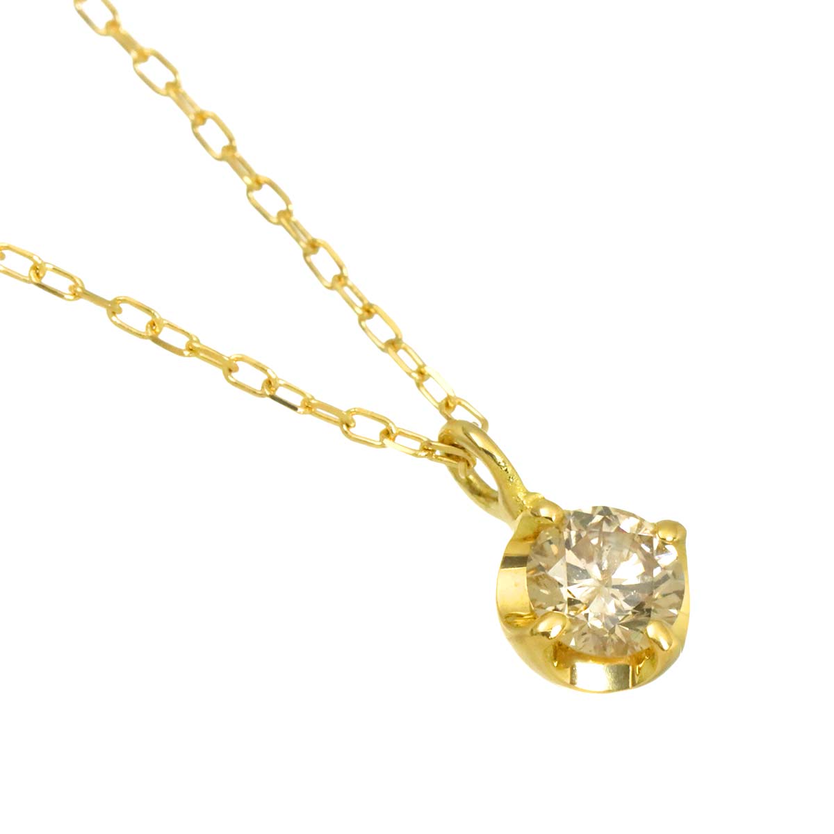 Diamond 0.15ct Necklace 18K YG Yellow Gold 750