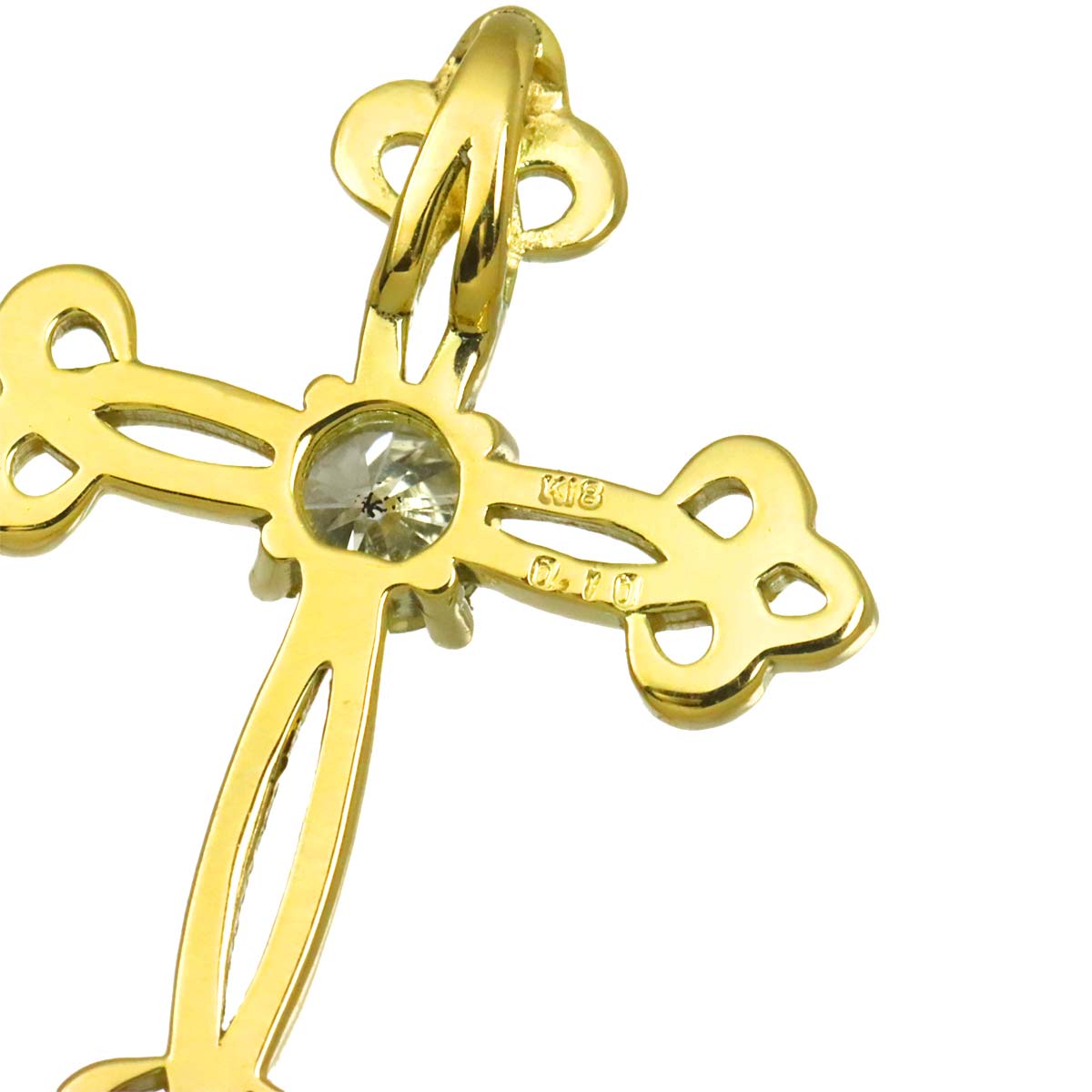 Diamond 0.10ct Pendant 18K YG Yellow Gold 750