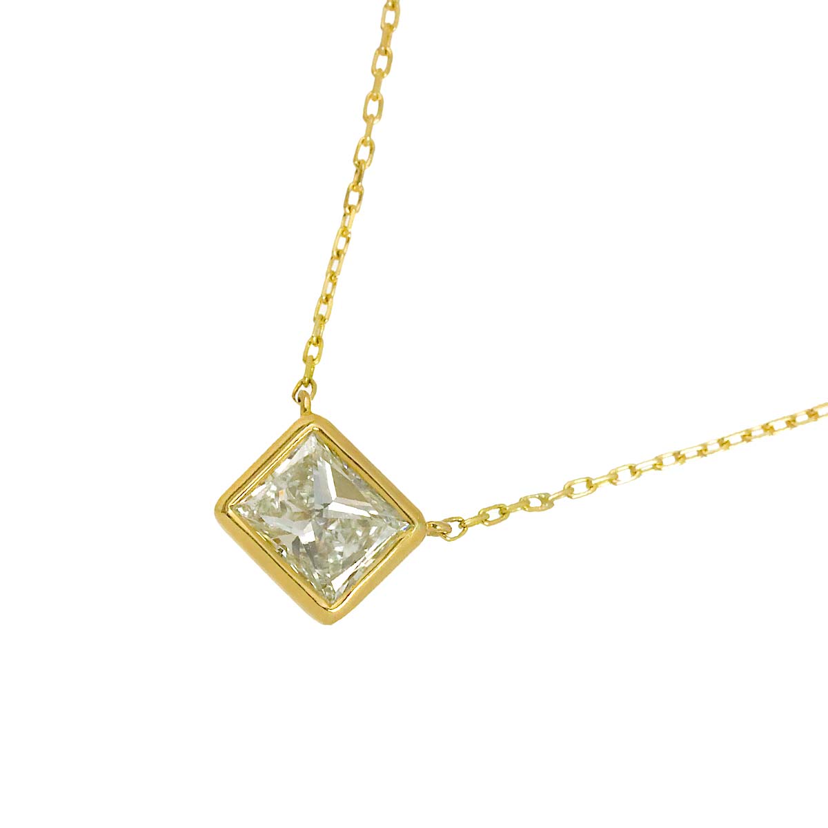 Diamond 0.375ct Necklace 18K YG Yellow Gold 750