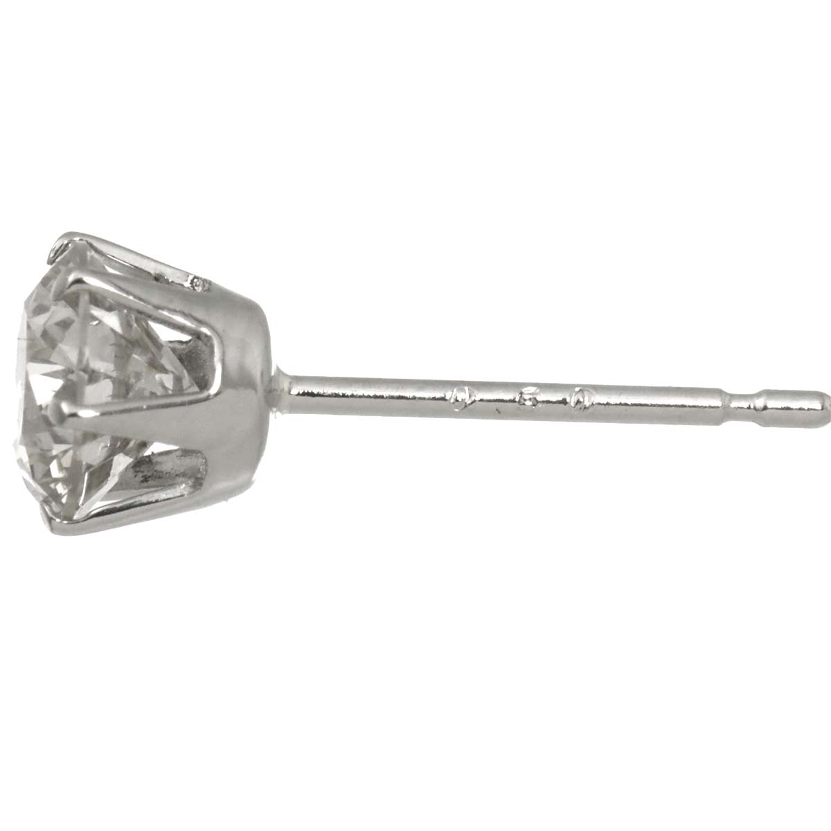 Diamond 0.50ct/0.50ct Earrings Pierced Pt Platinum