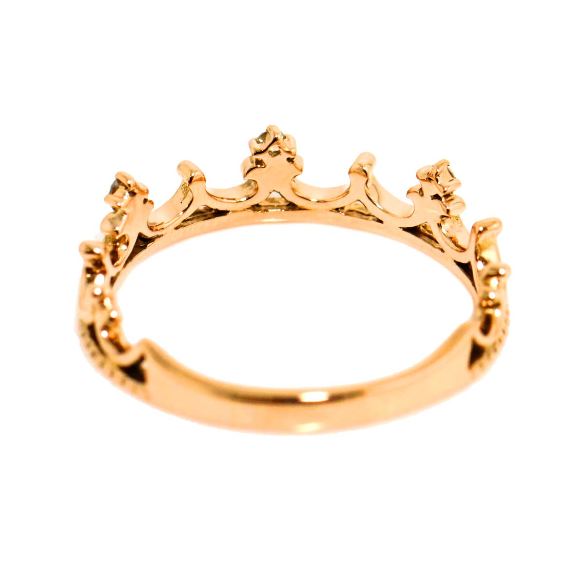 Diamond 0.03ct Ring 18K PG Pink Gold 750 Size5.25(US)
