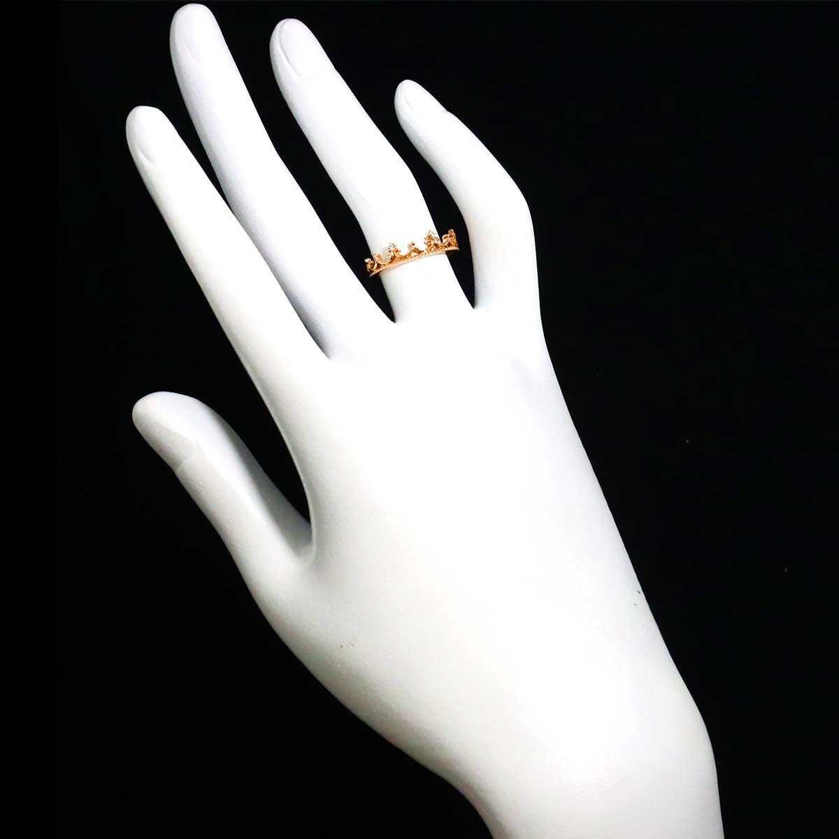 Diamond 0.03ct Ring 18K PG Pink Gold 750 Size5.25(US)