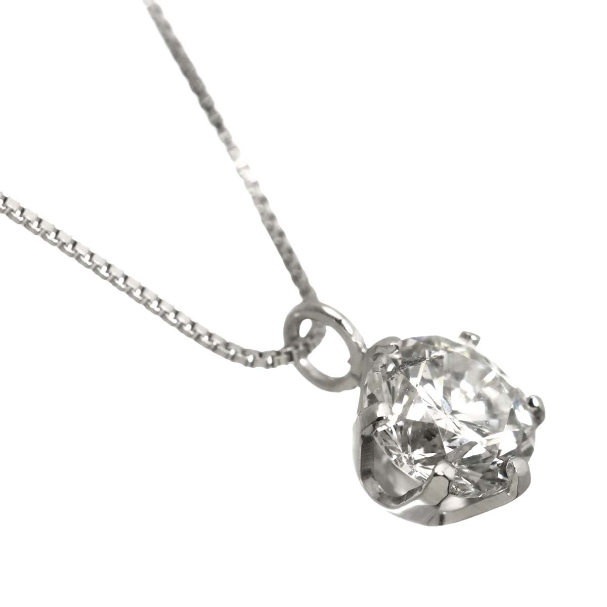 Diamond 0.373ct D/SI2 Necklace 18K K18 WG