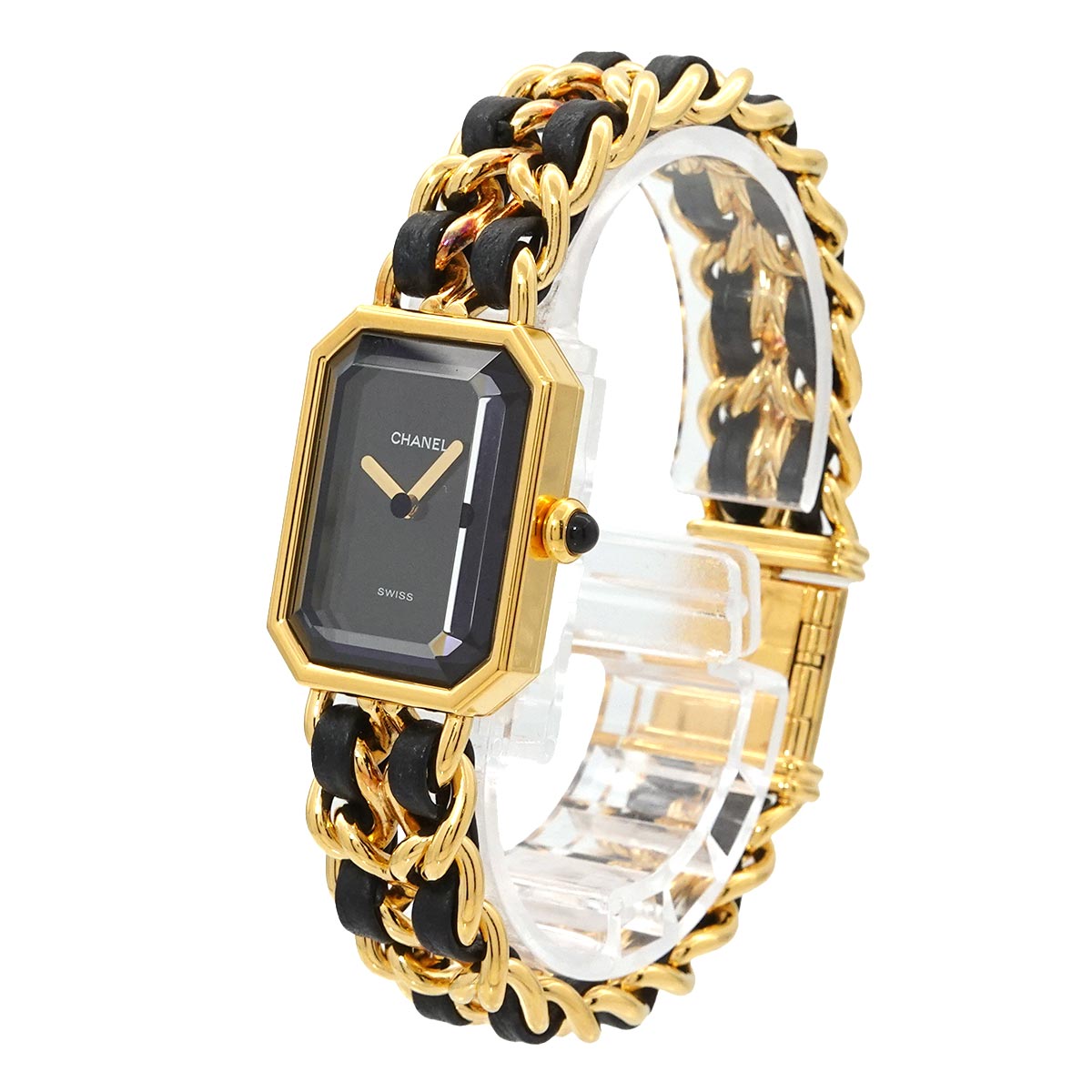 Premiere Size L H0001 Vintage Quartz Black Dial Ladies Watch