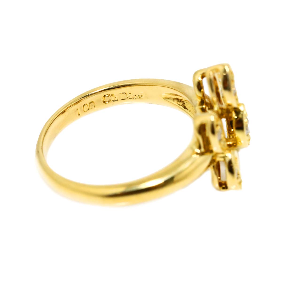 Diamond Ring 18K YG 750 size5.5-5.75(US)