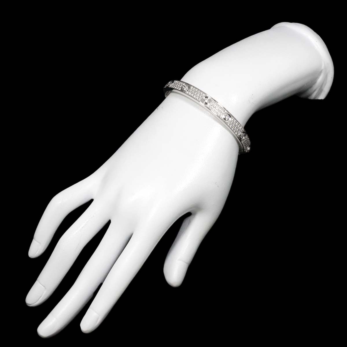 Love Bracelet Full Pave Diamond 12 stones 18K WG 750 Size17