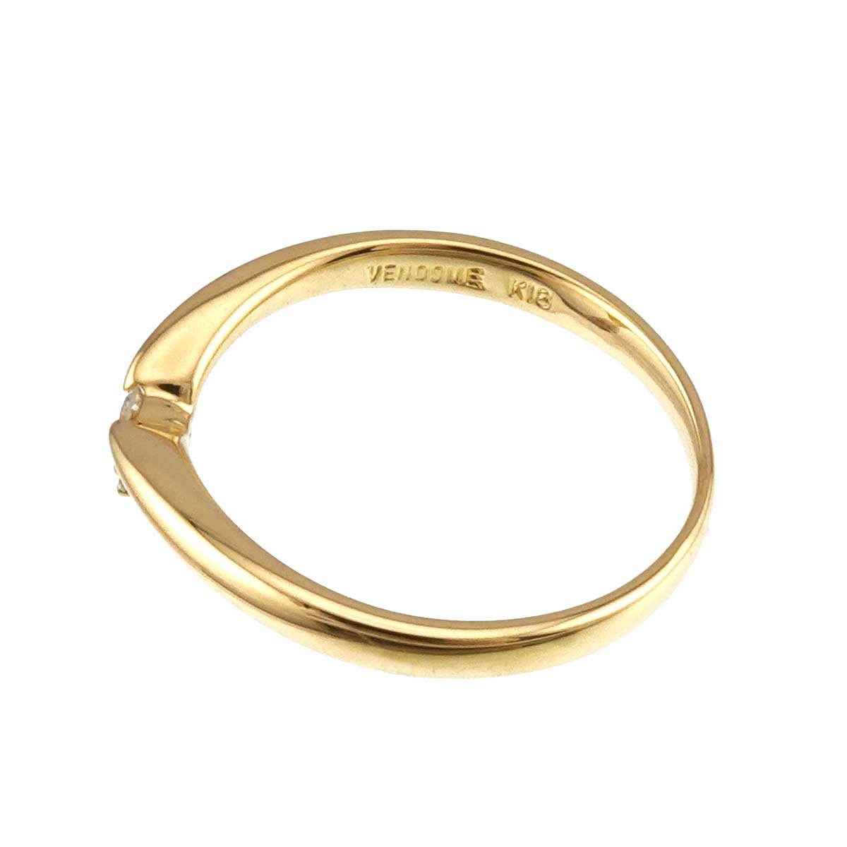 Diamond Ring 18K YG size5.25(US)