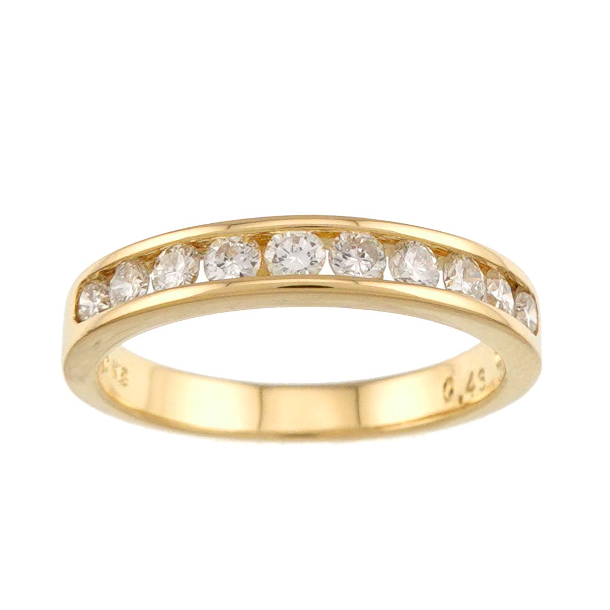 Diamond 0.46ct Ring 18K YG 750 Size6(US)