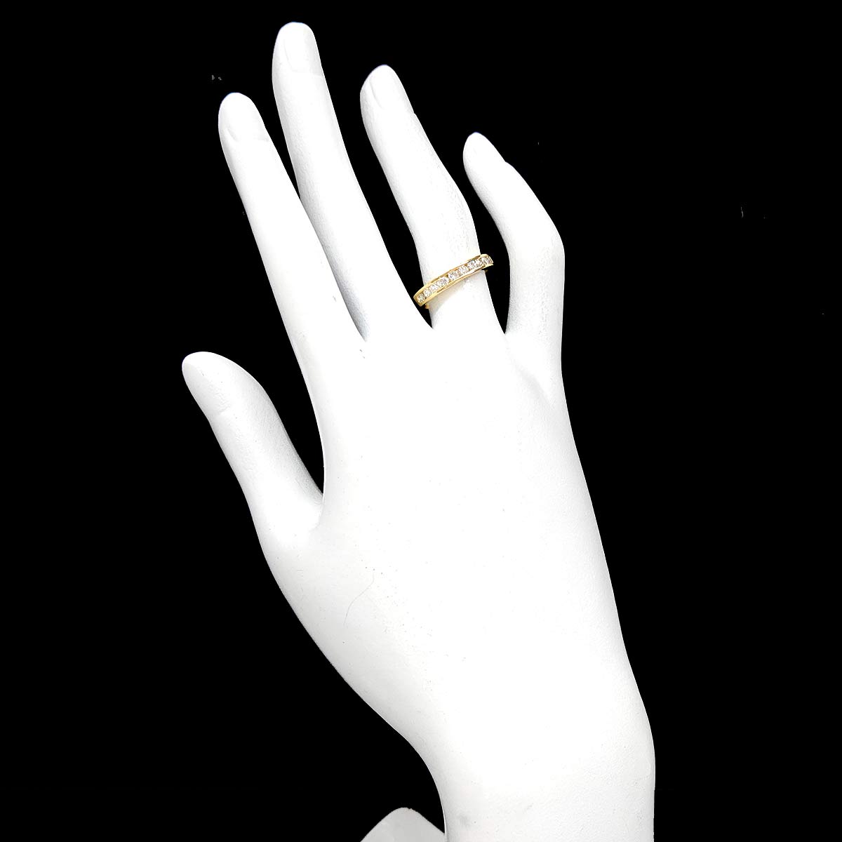 Diamond 0.46ct Ring 18K YG 750 Size6(US)