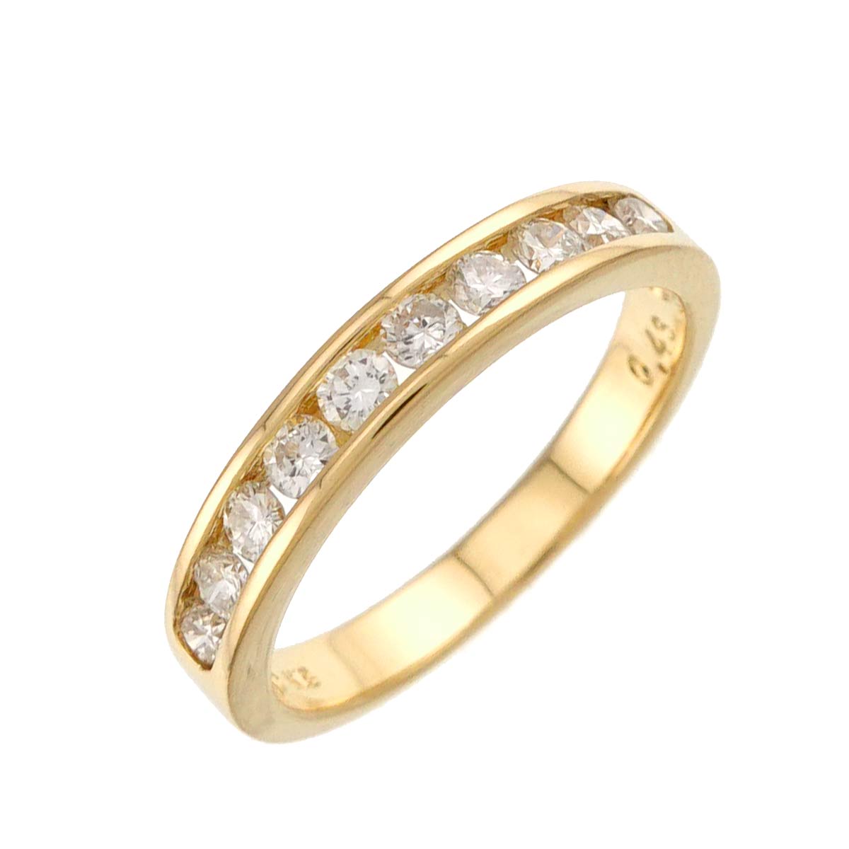Diamond 0.46ct Ring 18K YG 750 Size6(US)
