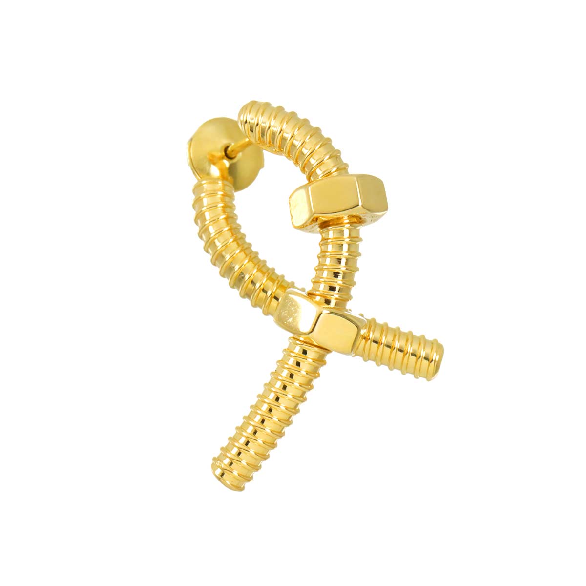 Ecrou de Single Earring Pierced 18K YG 750 for right ear