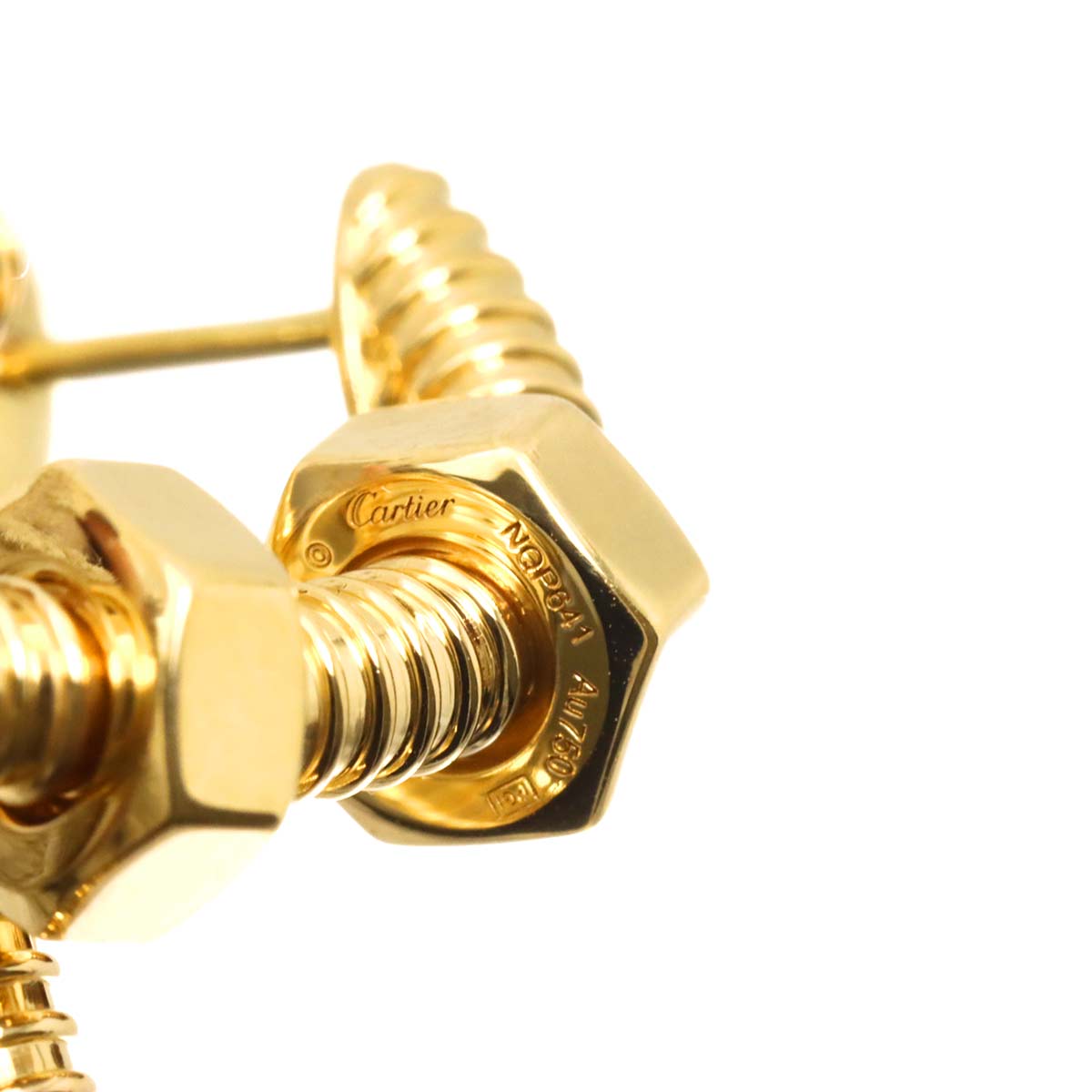 Ecrou de Single Earring Pierced 18K YG 750 for right ear