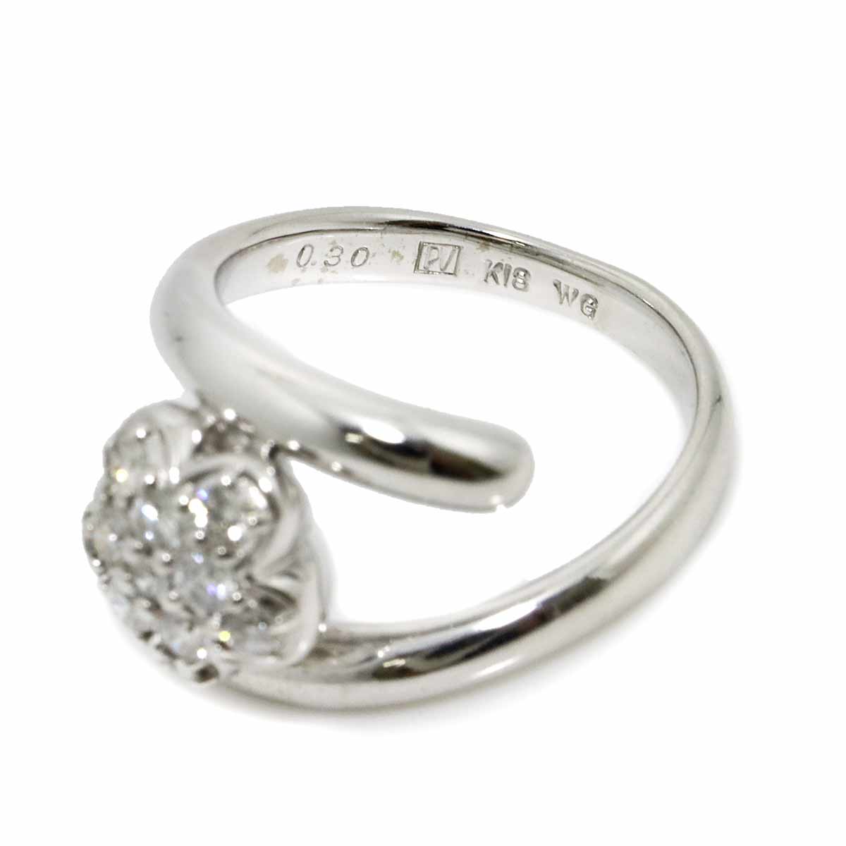 Diamond 0.30ct Ring 18K WG 750 Size2.75-3(US)