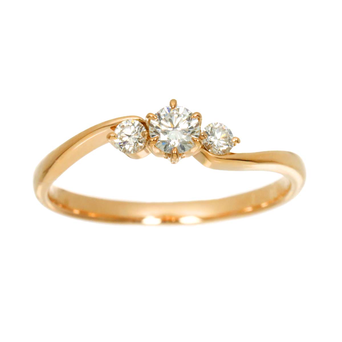 Diamond 0.15/0.08ct Ring 18K PG 750 Size6-6.25(US)