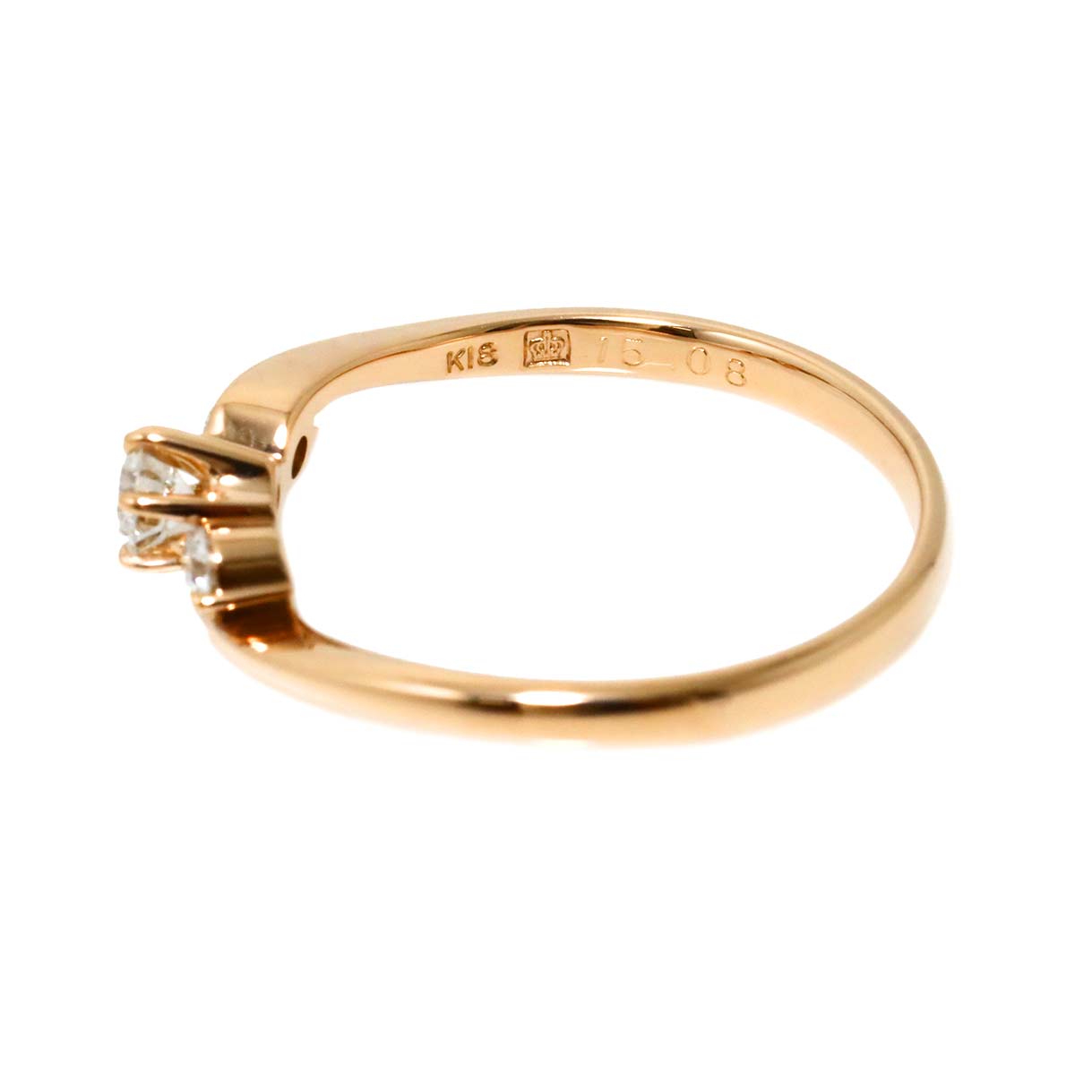 Diamond 0.15/0.08ct Ring 18K PG 750 Size6-6.25(US)