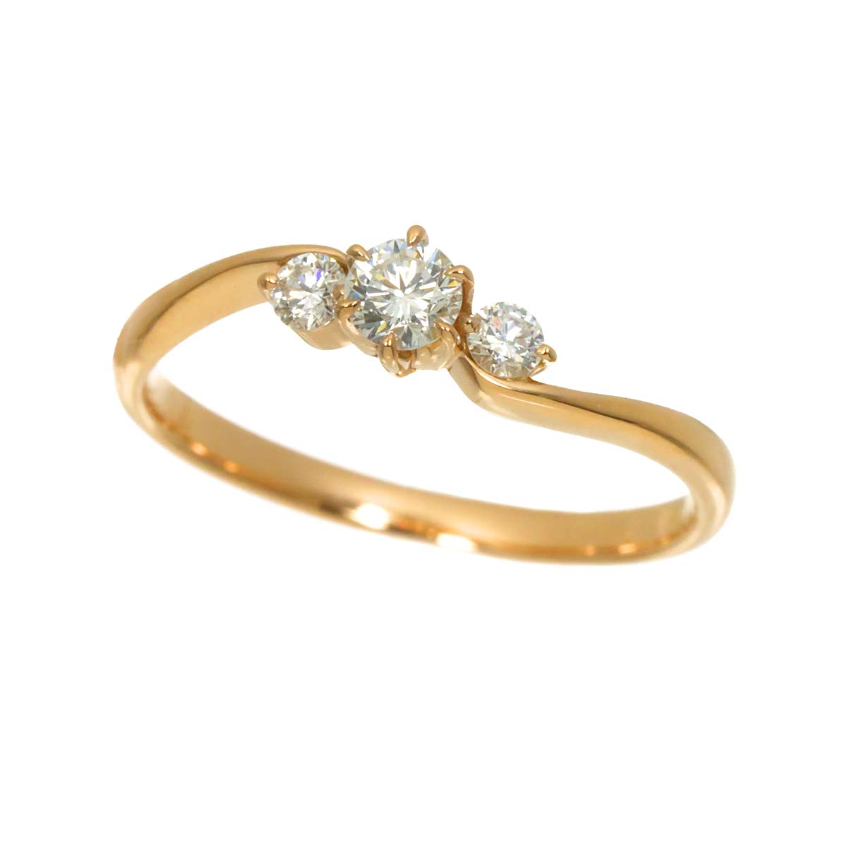 Diamond 0.15/0.08ct Ring 18K PG 750 Size6-6.25(US)