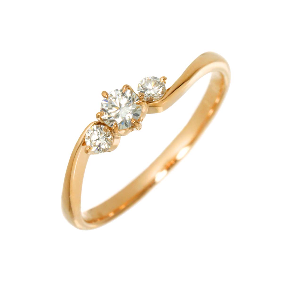 Diamond 0.15/0.08ct Ring 18K PG 750 Size6-6.25(US)