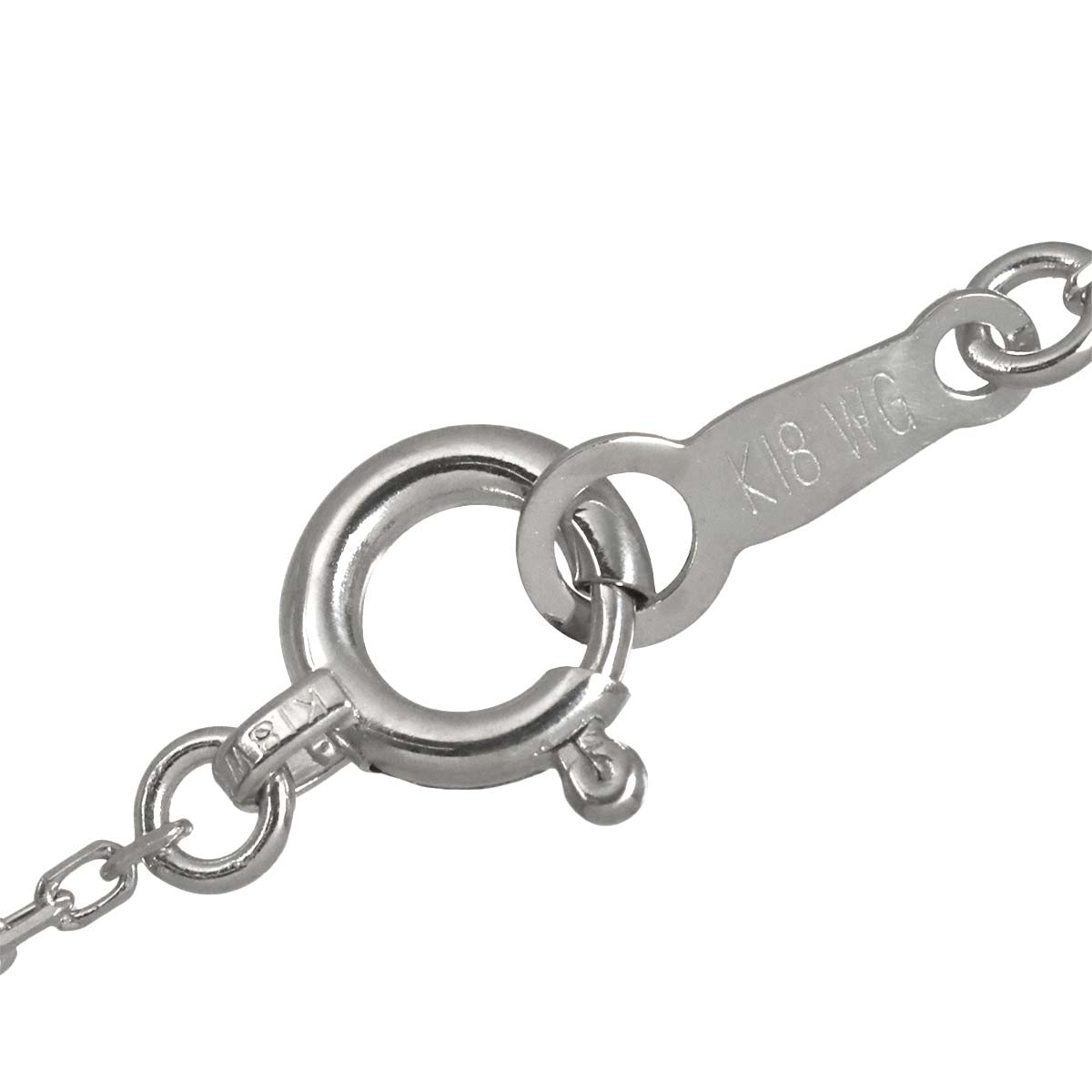 Cat Motif Diamond 0.33ct Necklace 18K White Gold 750