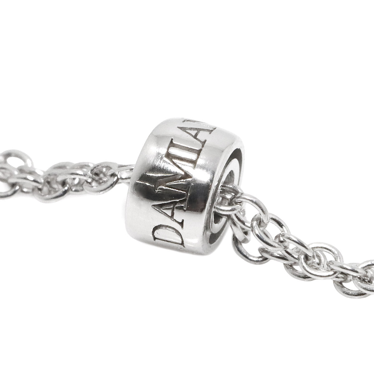 D-SIDE Diamond Long Necklace 18K White Gold 750