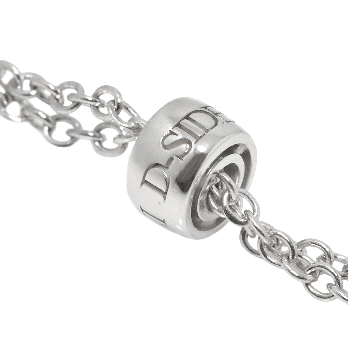 D-SIDE Diamond Long Necklace 18K White Gold 750