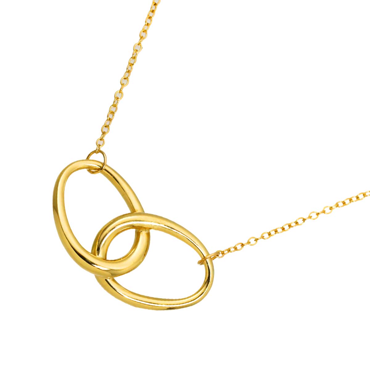 Double Loop Necklace 18K Yellow Gold 750