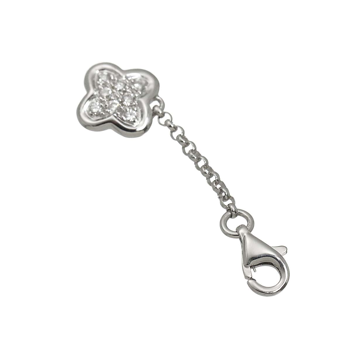 Diamond Charm Pendant Top 18K White Gold 750