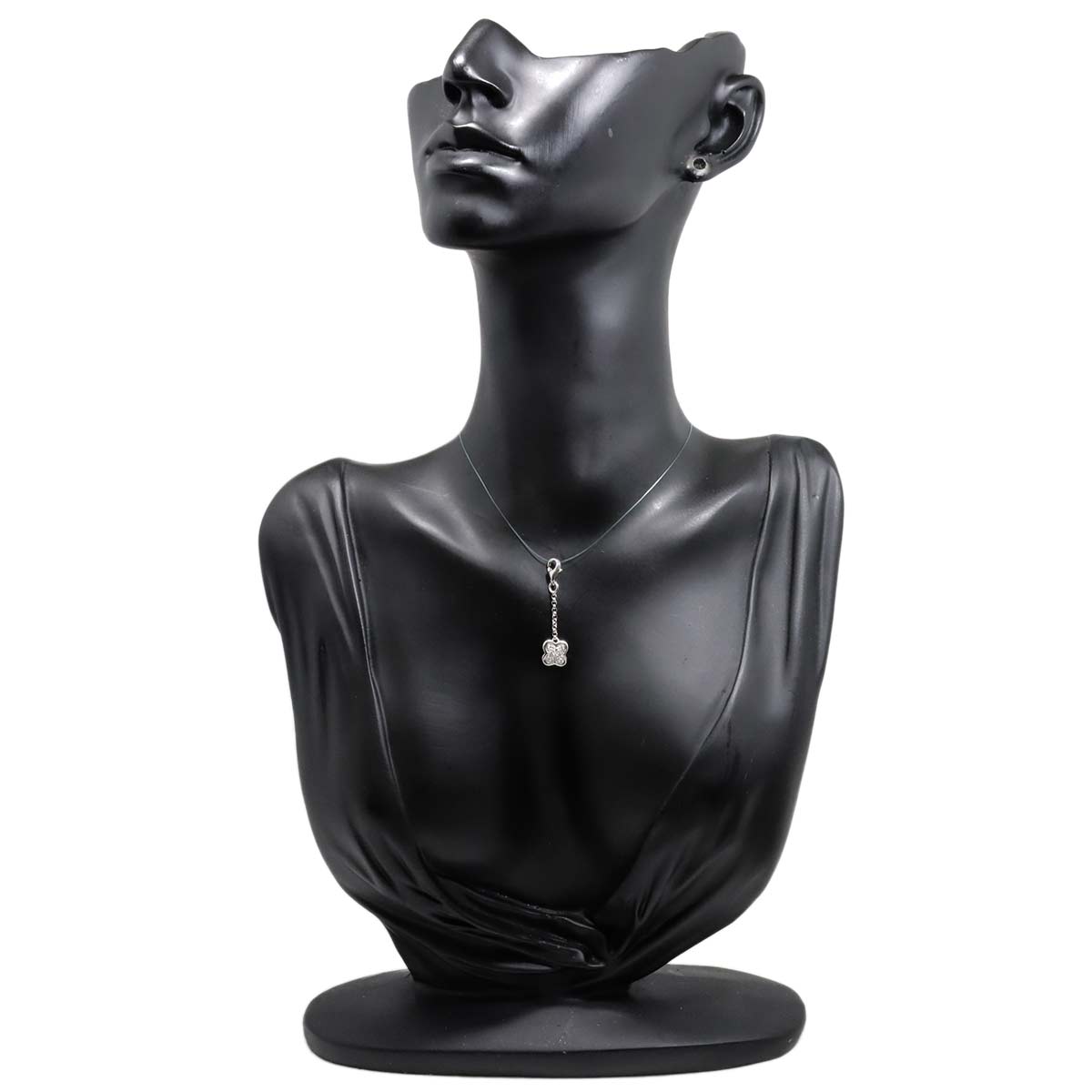 Diamond Charm Pendant Top 18K White Gold 750