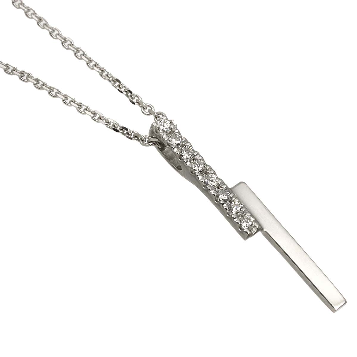 Diamond Necklace 18K WG 750