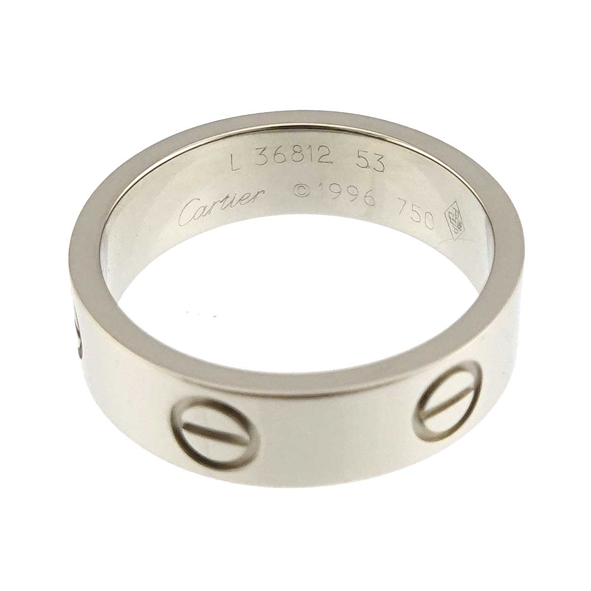 Love Classic Ring 18K White Gold 750 size53 6(US)