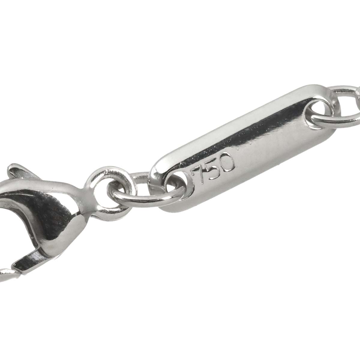 Happy Diamond Cross Necklace 18K White Gold 750