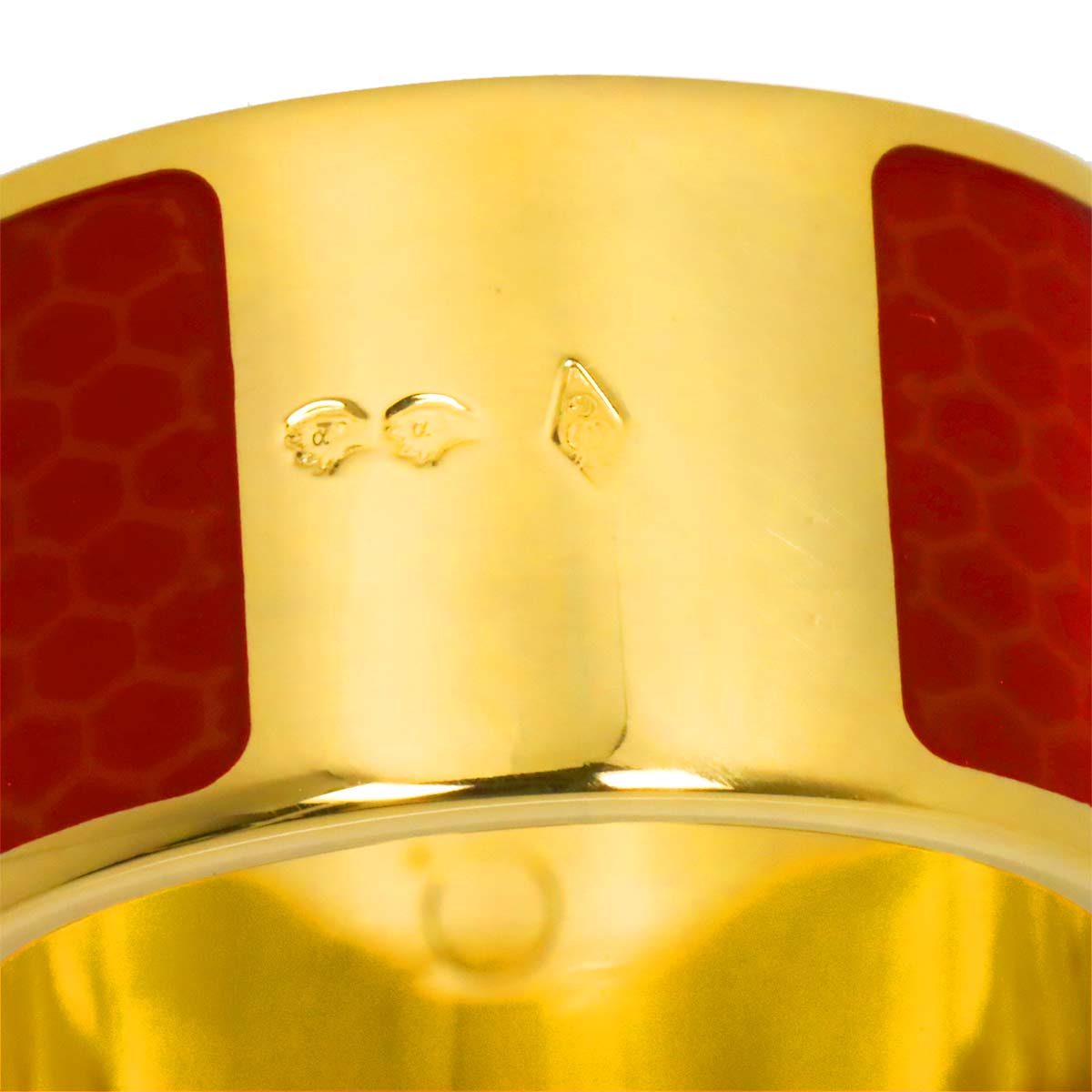 Collier de Chien Enamel Ring 18K YG 750 Size52 6(US)