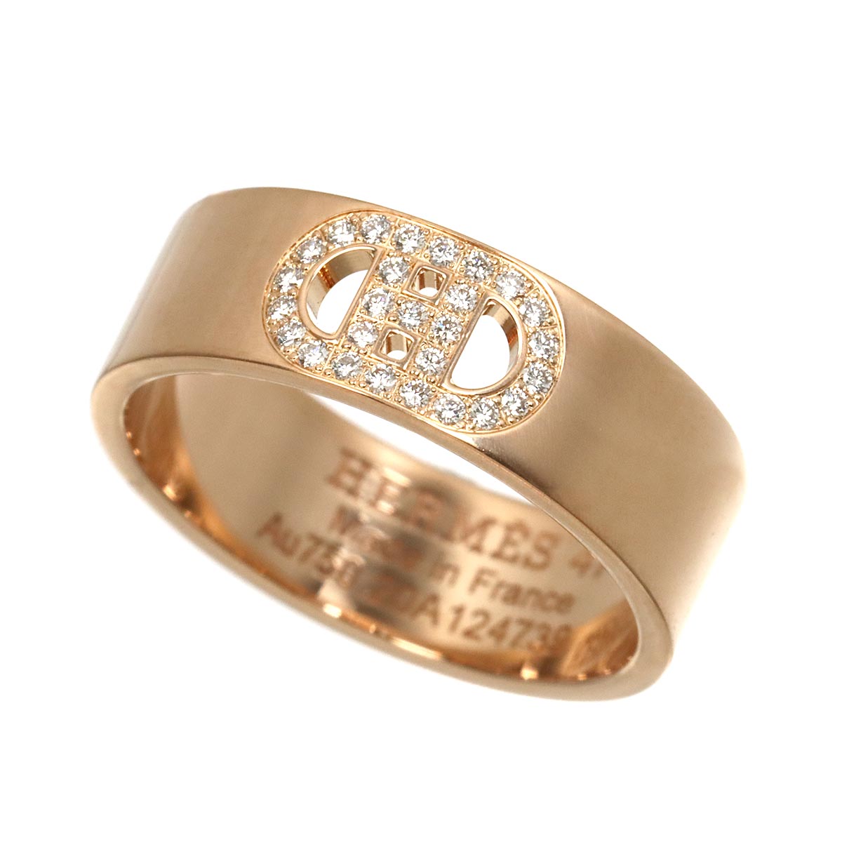 H Dunkle Diamond Ring 18K Pink Gold 750 Size47 3.75-4(US)