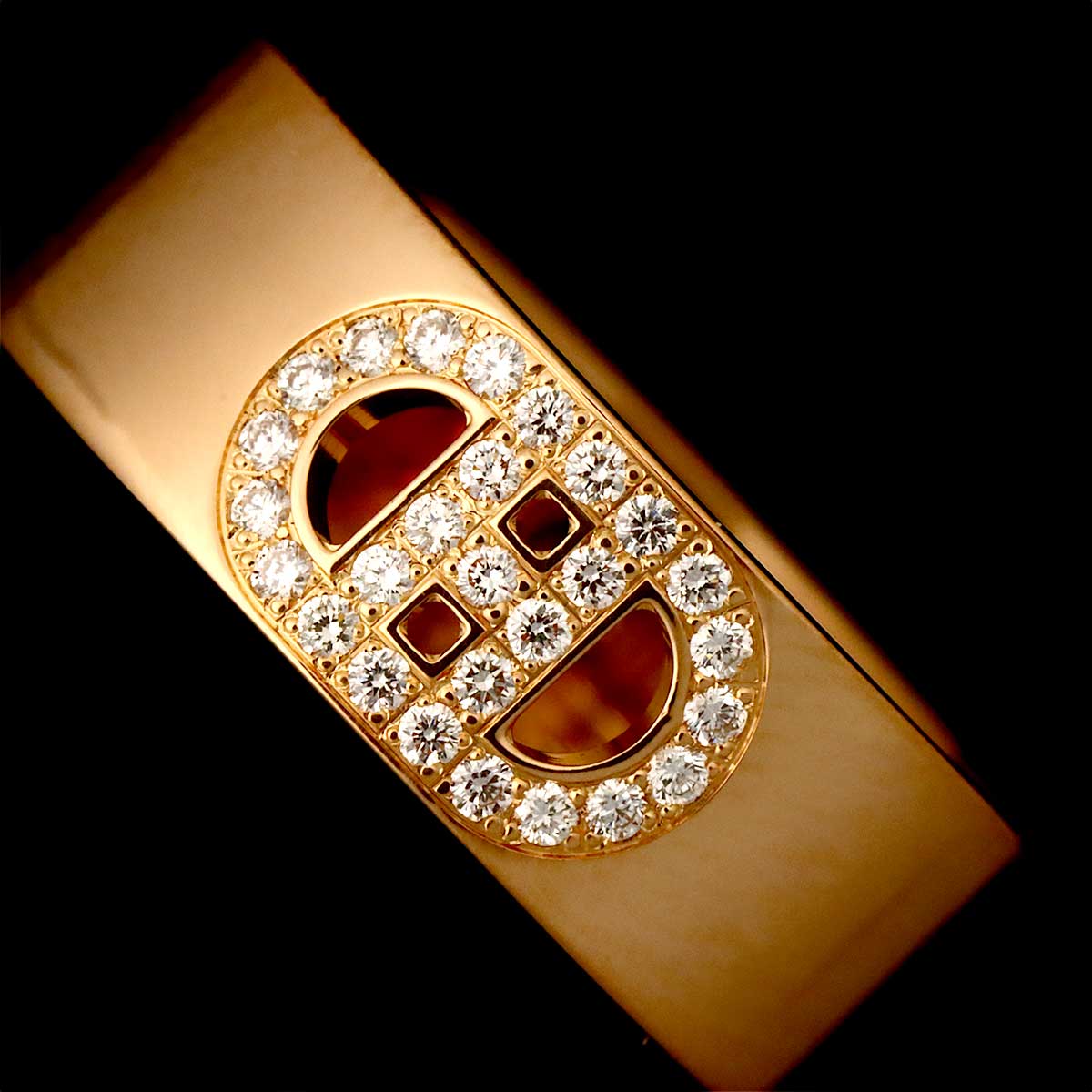 H Dunkle Diamond Ring 18K Pink Gold 750 Size47 3.75-4(US)