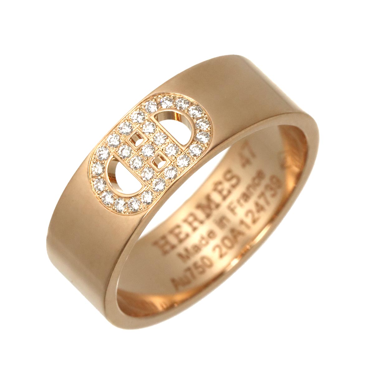H Dunkle Diamond Ring 18K Pink Gold 750 Size47 3.75-4(US)