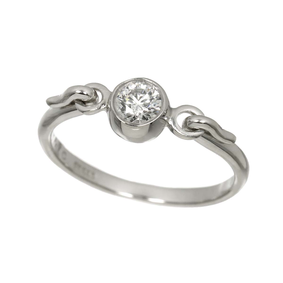 Swan Diamond Ring Pt Platinum Size6.75(US)
