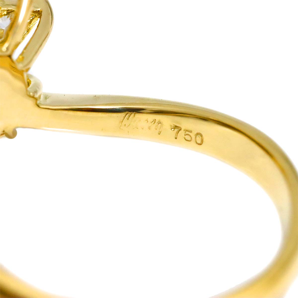 South Sea Pearl Diamond Ring 18K YG 750 Size5.75-6(US)