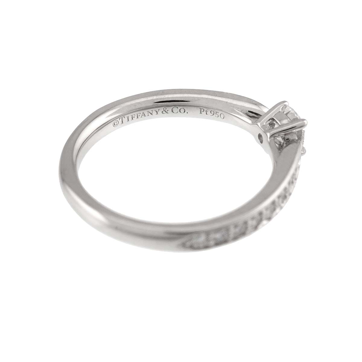 Harmony Diamond 0.20ct F/VS1/3EX Ring Pt Size3.25-3.75(US)