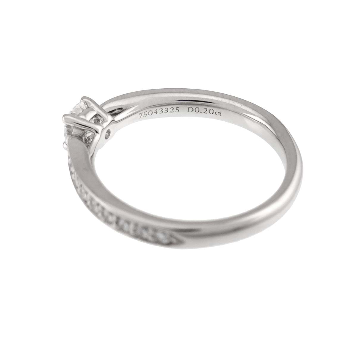 Harmony Diamond 0.20ct F/VS1/3EX Ring Pt Size3.25-3.75(US)