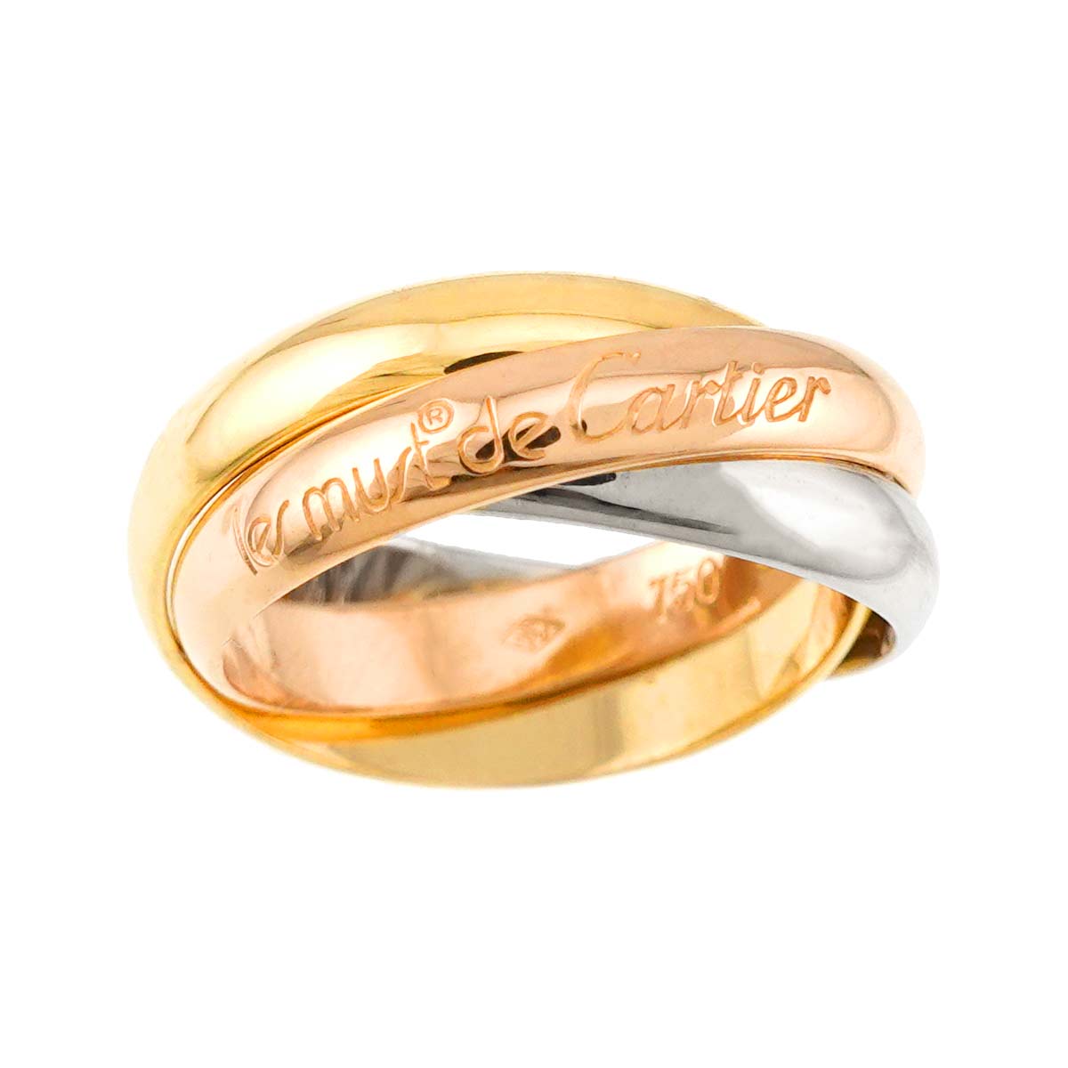 Trinity MM Ring 18K YG WG PG 750 Size53 6-6.25(US)