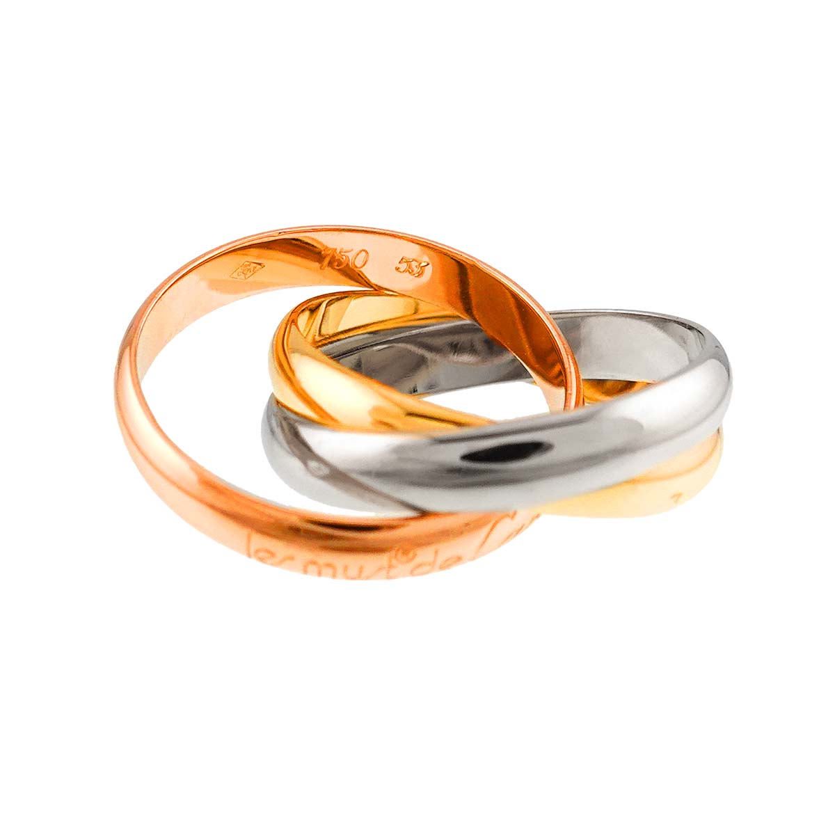 Trinity MM Ring 18K YG WG PG 750 Size53 6-6.25(US)