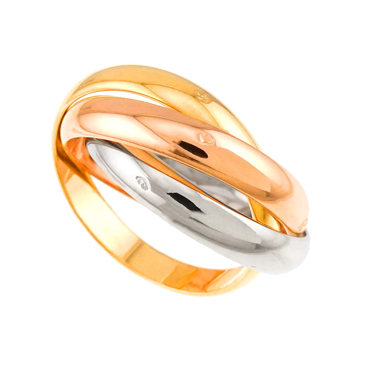 Trinity MM Ring 18K YG WG PG 750 Size53 6-6.25(US)