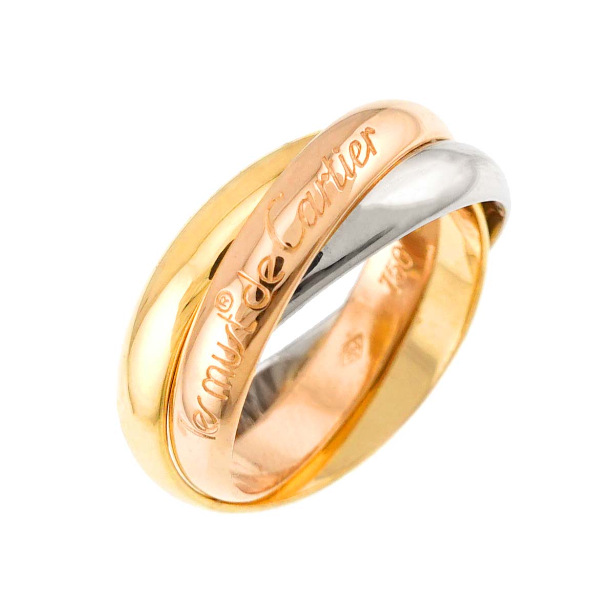 Trinity MM Ring 18K YG WG PG 750 Size53 6-6.25(US)