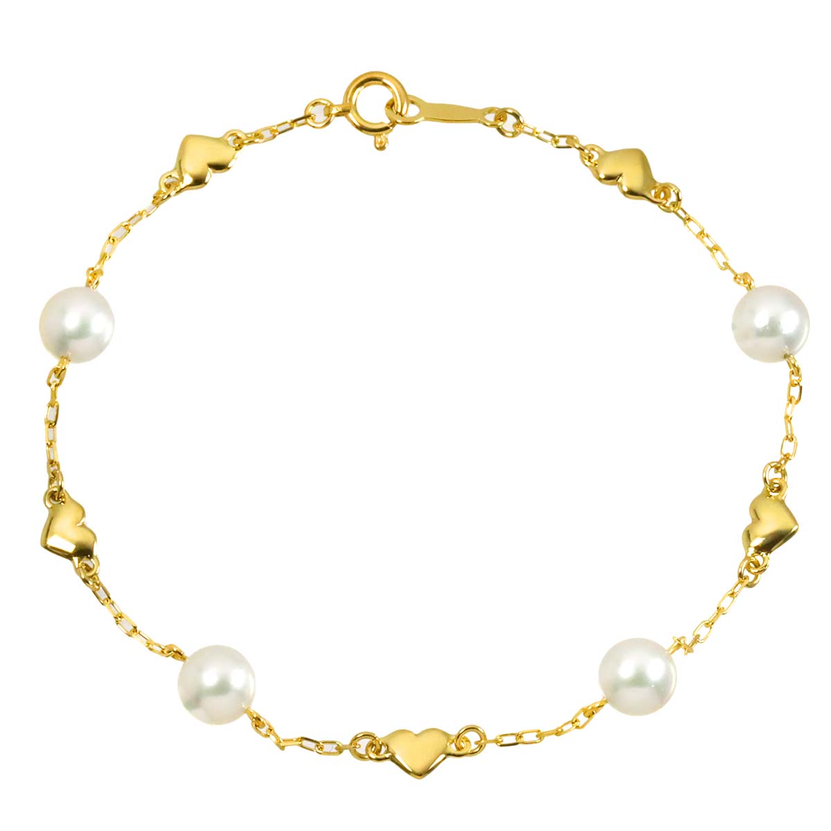 Akoya Pearl 5.9-5.8mm Bracelet 18K YG 750