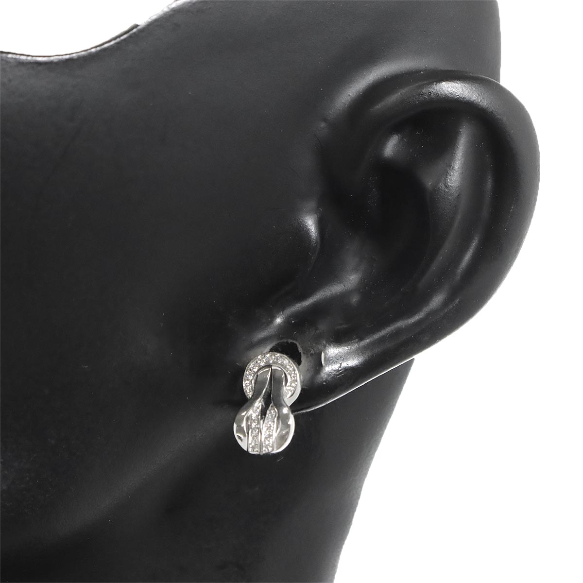 Chance Infinie Diamond Earring Pierced 18K WG 750 One Piece only
