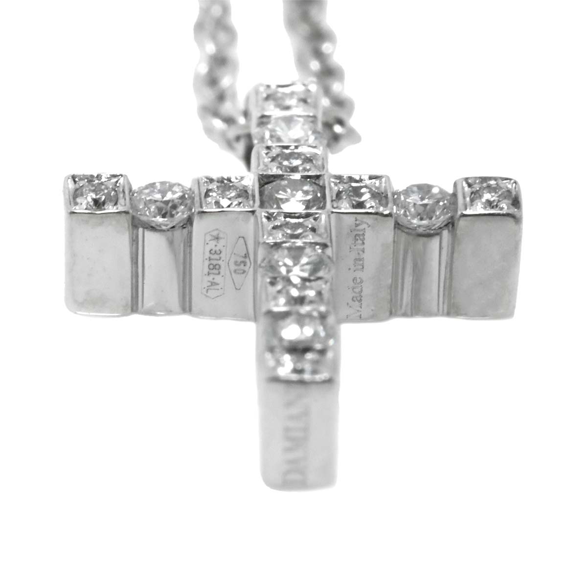 Belle Epoque Diamond Cross Necklace XS 18K WG 750