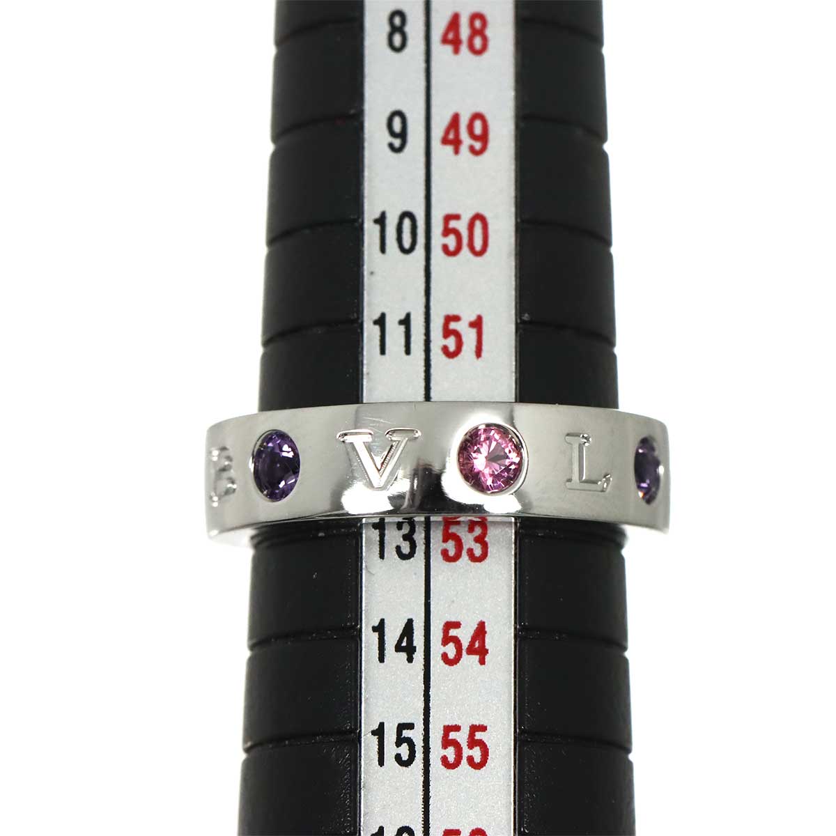 Amethyst Tourmalin Diamond Ring 18K WG size53 6-6.25(US)