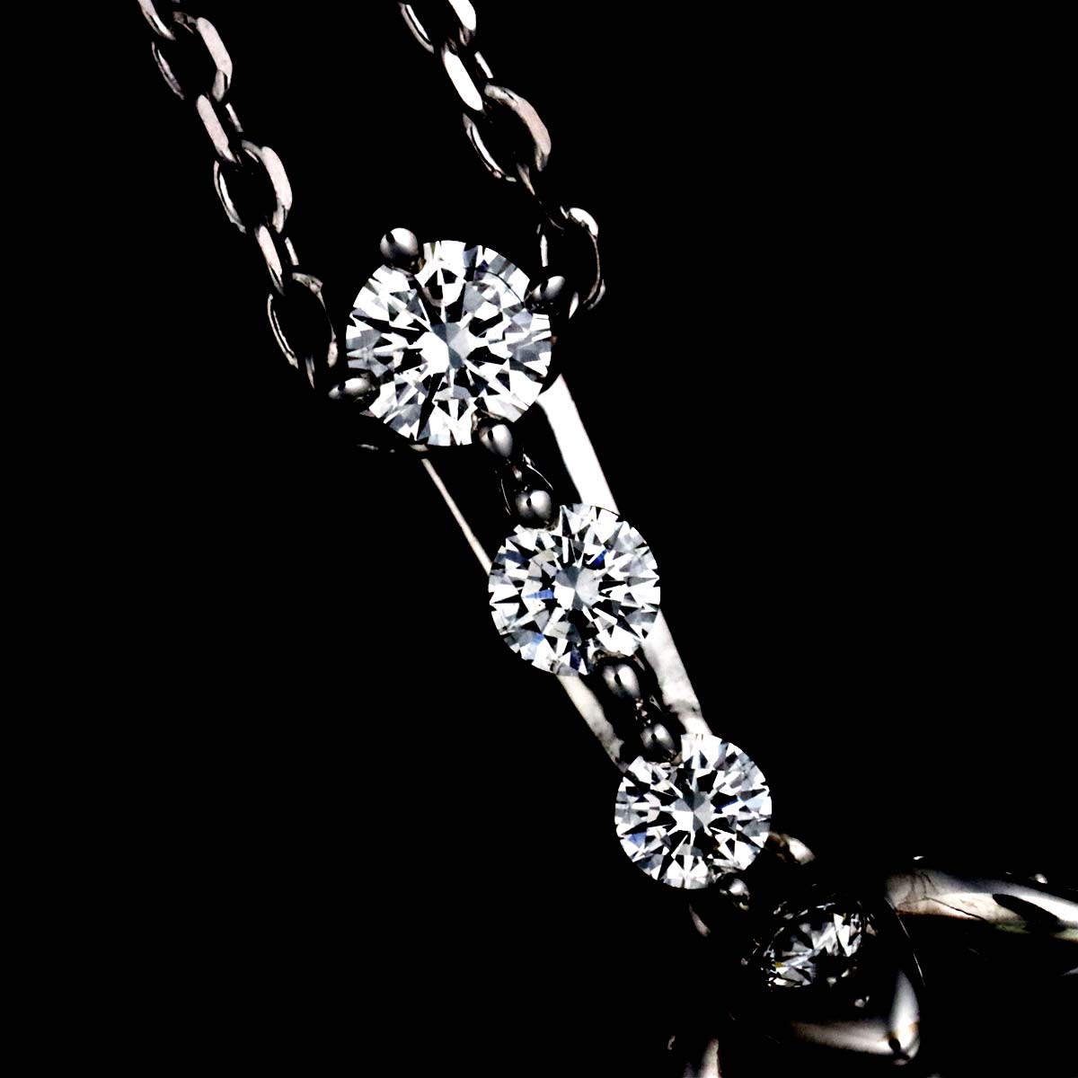 Akoya Pearl 9.8mm Diamond 0.20ct Necklace 18K WG 750