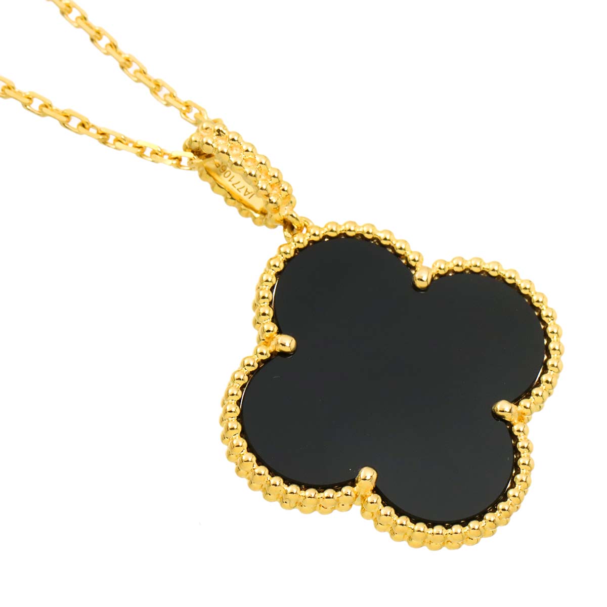 Magic Alhambra Onyx Necklace 18K YG 750